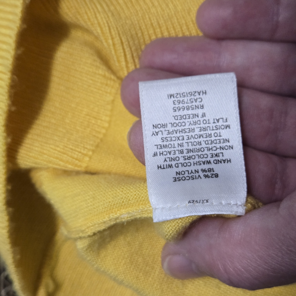 Halogen Mustard Yellow Lightweight Button-Front C… - image 8